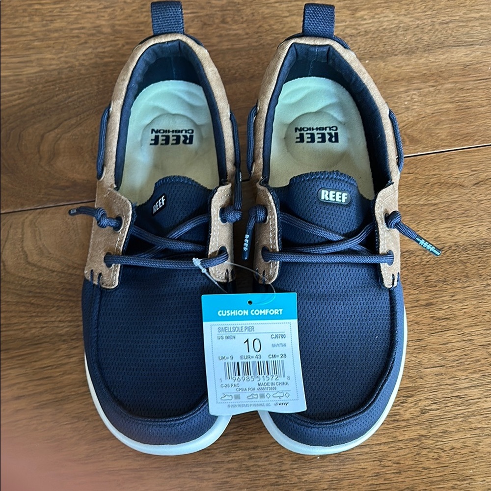 Reef Navy and Tan Comfort Shoes